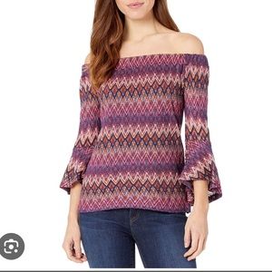 Trina Turk Healdsburg Off Shoulder Top Size Medium New With Tags
